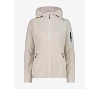 Veste polaire à capuche CMP Melange Knit-Tech Heavy Fleece blanc perle femme - XS