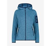 Veste polaire à capuche CMP Melange Knit-Tech Heavy Fleece bleu capri femme - XS