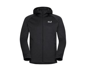 Veste polaire à capuche Jack Wolfskin Peak District Noir M