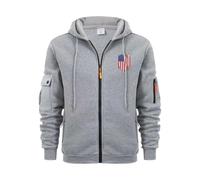 Veste polaire à capuche pour homme avec fermeture éclair intégrale - Pull à capuche à manches longues - Sweat à capuche décontracté pour l'automne et l'hiver - Sweat à capuche chaud - Plusieurs poches