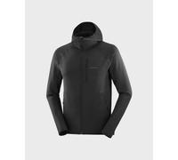 Veste polaire à capuche Salomon Essential Lightwarm Full Zip noir foncé - XXL