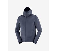 Veste polaire à capuche Salomon Outline Warm Fleece Full Zip bleu nuit - M