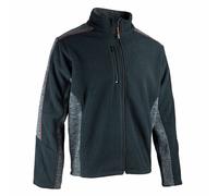 Veste polaire bicolore NOIR / GRIS CHINE - POLAR 2289 - LMA