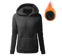 Veste polaire capuche pour femme, veste d'hiver chaude en polaire pour femme, en peluche tendance simple et douillette, manteau d'hiver capuche, manteau manches Manteaux Femmes Mode Habillé (S)