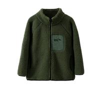 Veste polaire chaude pour enfant, veste demi-saison avec col montant, veste d'hiver, cardigan léger avec fermeture éclair, veste d'extérieur unie, veste de loisirs, coupe-vent, veste confortable pour