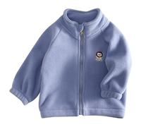 veste polaire enfant fille 1-6 ans lapin mignon manteau enfant garcon lion chaud leger doux blousons garçon peluche manche longue decontracte sweats garçon zippé jacket outfits (Blue, 18-24 mois)
