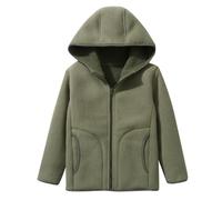 Veste Polaire Enfant Fille Hiver Chaud Sweat à Capuche Grande Taille Manteaux et Blousons Filles Hiver Sweatshirt Chaude Manteau Peluche en Sherpa Zippée Fleece Sweats Chaud en Peluche pour 3-17 Ans