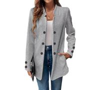 Veste Polaire Femme avec Capuche Chic Cardigan Léger Saison Poches Tenue Mariage Gilet Tres Chaud Mi Saison Cheminée Capuche Mariage Pull Pull Chemise Femme 2 en 1 Gris XL