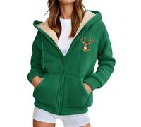 Veste Polaire Femme avec Capuche Manteau Automne Gros Pull Hiver Bien Chaud Hoodie Ultra Chaude Vêtements Grande Taille Sweat a Gilet Sport Blouson sans Manches Zippée
