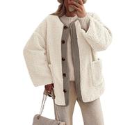Veste Polaire Femme Blouson Femme Hiver Long Chauffant Manteaux Mi Saison Blousons Matelassée Oversize Jacket Thermique Randonnée Moumoute Vêtements 2#Beige XXL