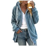 Veste Polaire Femme Chaude Sweats Patchwork Polaire Chaud 2023 Classique Cardigan Confortable Tenue Polaire Femme Chaude Pull Ample Décontracté Manteau Oversize Veste Chic Veste Mi Saison Coat