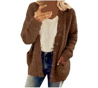 Veste Polaire Femme sans Capuche Button à Manche Longue Hoodie Hiver Chaud Chic Veste Sweat Pas Cher Grande Taille Sports Blouson Manteau Vestes Teddy-Polaire Manteaux Et Blousons d'hiver