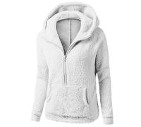 Veste Polaire Femme Zippée Chaude Hiver Chic Manteau Mouton Polaires Ultra Vestes De Randonnée D Interieur Sans Capuche Sweat Plaid Thermique D'intérieur Pull Chaud Gilet Moumoute a Vetement