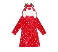 Veste Polaire Fille 6 Ans - Serviette À Capuche Unisexe pour Bébé Serviette Et Visage d'animal en Peluche Joli Peignoir en Forme D'Éléphant (Red 3-4 Years)