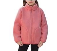 Veste Polaire Fille Hiver Chaud Sweat sans Capuche Grande Taille Manteaux et Blousons Enfant Hiver Sweatshirt Chaude Manteau à Sweat Peluche en Sherpa Zippée Fleece Sweats Chaud en Peluche