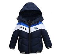 Veste Polaire Garçon Softshell Blouson Hiver Automne Chaud Zip Vêtement Enfant Doudoune Fourrure Jacket éclair Bébé Filles Matelassée à Capuche Coupe-Vent Printemps Automne Outwear (Navy, 12-18 Mois)