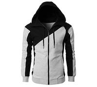 Veste Polaire Homme Chaude Et éPaisse Capuche Zippé Pulls, Gilets et Sweats Homme Veste Travail Militaire Hommes Blousons Coupe Vent Pas Cher Léger Hoodie Parka Marque Automne Halloween Gris XL