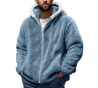 Veste Polaire Homme Hiver Chaude Sweats Manteau À Capuche Zippé Laine Épais Grande Taille Teddy Blousons Fourrure Hooded Manche Longue Pas Cher Mode Automne Hiver Outerwear