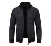 Veste polaire homme hiver mode sweatshirt patch regular edition épaule manches pull uni pull top manteau d'hiver coréen, gris foncé, L
