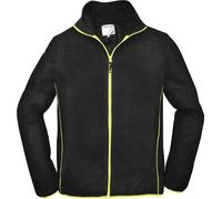 TERRAX Veste en polaire pour homme taille L noir/limette 100 % PES