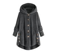 Veste polaire pour femme avec capuche, manteau d'hiver avec capuche en peluche, manteau de transition, veste surdimensionnée, veste à capuche moelleuse, veste chaude pour l'extérieur, pour le