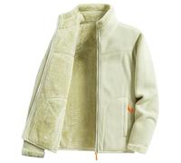 Veste polaire pour femme - Fermeture éclair intégrale - En velours corail - Col montant - Veste douillette - Veste chaude en peluche avec poches - Veste de survêtement pour la randonnée et les loisirs