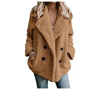 Veste polaire pour femme - Sans capuche - Veste en peluche chaude - Doublure en polaire - Veste d'extérieur douce - Manches longues - Veste douillette ouverte sur le devant - Confortable - Veste de