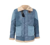 Veste polaire pour homme avec fermeture éclair intégrale - Doublure en peluche - Col à revers - Manteau thermique rembourré épais - Confortable - Manteau d'hiver décontracté pour le travail, les