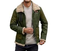 Veste polaire pour homme - Blocage des couleurs - Veste d'hiver avec doublure en polaire - Fermeture éclair intégrale - Veste en peluche coupe-vent - Veste d'extérieur avec poches, vert, XL