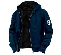 Veste polaire pour homme en polyester, fermeture sur le devant, col classique, coupe régulière, disposition à cinq poches, motif à carreaux, pour un usage quotidien, couche extérieure, superposition