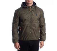 Veste polaire réversible et coupe-vent pour homme US40126001-Bleu marine-vert 56