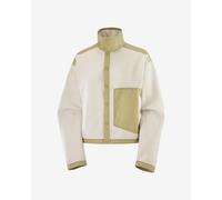 Veste polaire Salomon Chroma Fleece Cardigan beige blanc femme - S