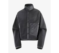 Veste polaire Salomon Chroma Fleece Cardigan noir femme - XS