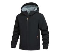 Veste polaire softshell pour homme avec isolation thermique, adaptée à l'hiver, imperméable et respirante pour les randonnées, Noir , S