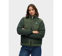 Veste polaire Superdry Fleece Hybrid Full Zip vert foncé femme - L