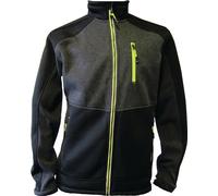 TERRAX Veste en polaire tricotée taille M vert foncé/noire/citron vert 100 % PES