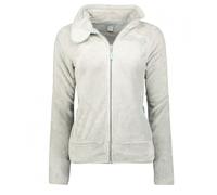 Geographical Norway UPALINE Lady - Polaire Chaude Douce Femme Confortable - Veste Hiver Chaud Femmes Doux - Sweat Epais Longues Manches - Pull Parfait Fourrure Confort Gris Clair XL