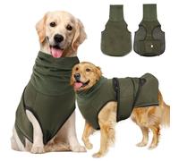 Veste pour Chien Anti-Anxiété, Gilet Relaxant pour Chiens, Manteau Chien avec Capuche Apaisante, Gilet Anti Stress Chiens, Apaiser Les Peurs et la Nervosité du Chiens (Vert Armée, L)