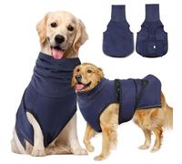 Veste pour Chien Anti-Anxiété, Gilet Relaxant pour Chiens, Manteau Chien avec Capuche Apaisante, Gilet Anti Stress Chiens, Apaiser Les Peurs et la Nervosité du Chiens (Bleu Marine, XL)