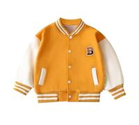 Veste pour Enfants Blousons avec Zippée Manteaus Mi-Saison Léger Vestes Varsity Baseball Doublure Doux Respirant Zipper Poche Enfant Décontractée Fille