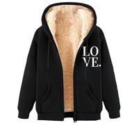 Veste pour femme d'hiver signée polaire avec fermeture éclair, veste d'hiver pour femme avec capuche doublée à manches longues, pull de sport en peluche, recto-verso, hiver, ski, montagne, unisexe,