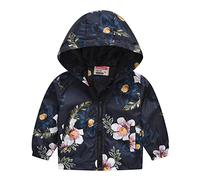 Veste pour Filles Blousons avec Zippée Léger Coupe-Vent Printemps Décontractée Streetwear Style Denim Boutons Zipper Poche Enfant Sportif Cavalier