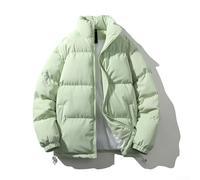 Veste pour homme 1111 en coton garnie de duvet avec col montant, épaisse pour l'hiver 2025 - Coupe ample - Veste rembourrée chaude (XL, vert)
