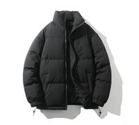 Veste pour homme 1111 en coton garnie de duvet avec col montant, épaisse pour l'hiver 2025 - Coupe ample - Veste rembourrée chaude (XL, noir)