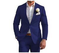 Veste pour homme, coupe ajustée, moderne - Couleur unie - Veste de costume décontractée à 1 bouton - Veste de costume classique légère - Veste à revers - Veste de sport - Pour le travail de bureau et