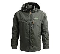 Veste Pour Homme Pour Fendt Print Vestes Imperméables Légères Vestes Softshell Décontractées Outwear Randonnée En Plein Air Manteau Sweatshirt à Capuche Pour Cyclisme Ski Randonnée-Army Green ||XL