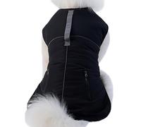 Veste pyjama pour chien - Tissu polyester thermique - Tenue pour chiot - Gnug Fit Therteck - Vêtement pour chien avec doublure isolée - Vêtement d'hiver coupe-vent pour petites races de taille moyenne
