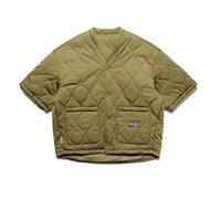 Veste rembourrée rétro en coton pour homme, manches mi-longues, sans col, manteau chaud ample, parkas à carreaux en diamant pour l'automne et l'hiver, vêtements de plein air décontractés au quotidien