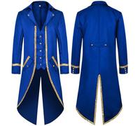 Veste rétro steampunk, gothique médiévale, tuxedo, pour homme, avec boutons, style Renaissance, victorien, coupe ample, classique, pour Halloween, smoking, vampire, cosplay, costume de carnaval