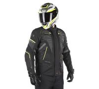 Richa Infinity 2 Flare veste textile de moto imperméable, noir-gris-jaune, taille M pour homme